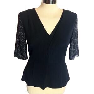 Rebecca Taylor rhinestone peplum top